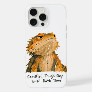 Certified Tough Guy Bearded Dragon Art iPhone 15 Pro Max Case