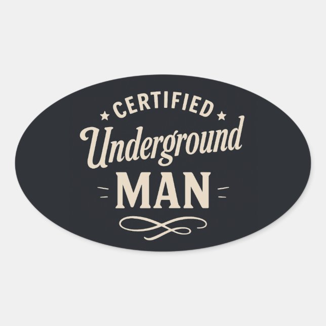 Certified Underground Man Fyodor Dostoevsky Mug Oval Sticker (Front)