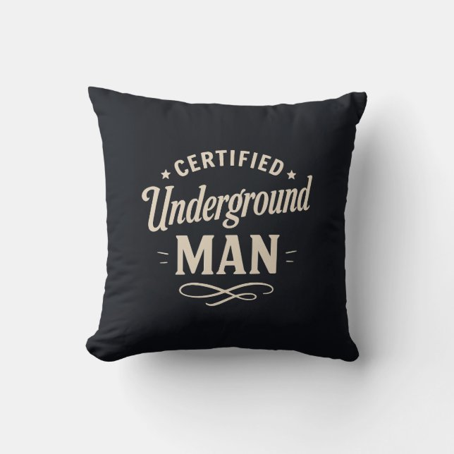 Certified Underground Man Fyodor Dostoevsky Mug Throw Pillow (Front)