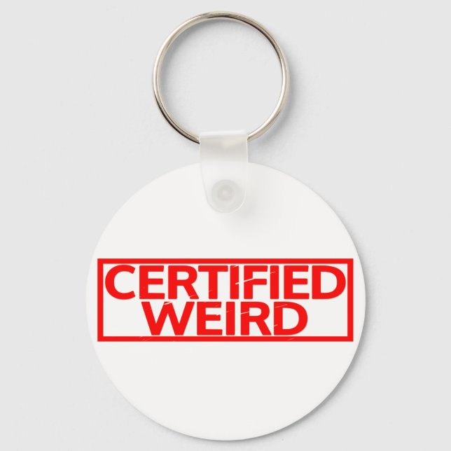 Certified Weird Stamp Keychain (Front)