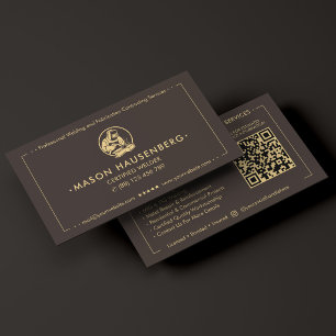 Certified Welder Welding Contractor Espresso Business Card