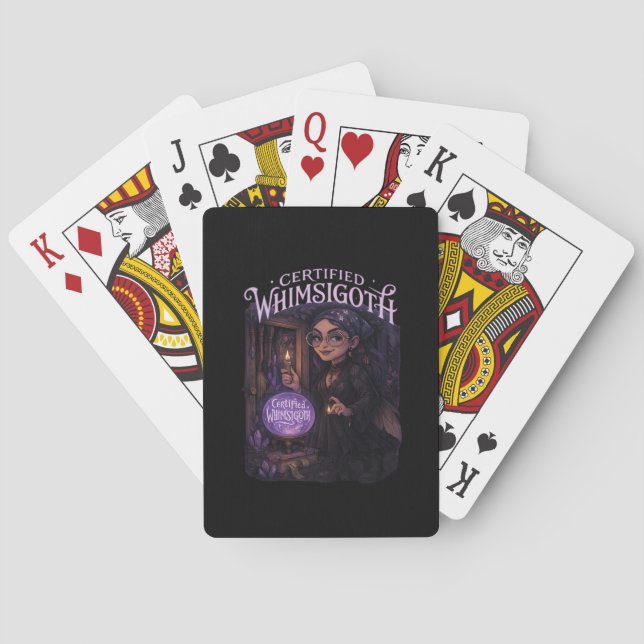 Certified Whimsigoth Witch Broom Closet Classic Playing Cards (Back)