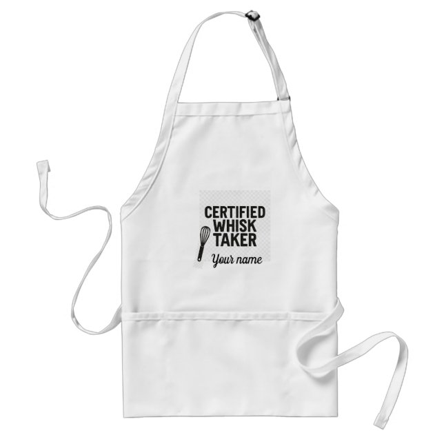 Certified Whisk Taker – Modern Personalized Kitche Standard Apron (Front)