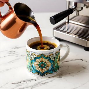 Cerulean Bloom Tapestry Espresso Cup
