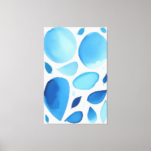 Cerulean Geometric Dream Abstract Canvas Print