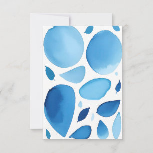 Cerulean Geometric Dream Abstract Thank You Card