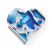 Cerulean Pulse Heart-Bound Personalized Journal