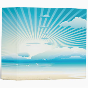 Cerulean Skies and Sea Landscape Painting Binder