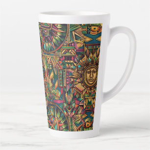 Cerulean "Vibrant Historical Emblem" Latte Mug