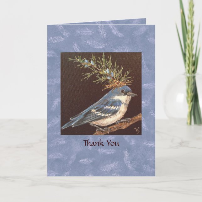 cerulean warbler Thank You card (Front)