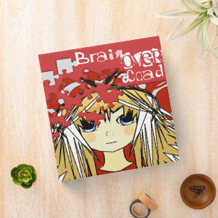 Cerveau sur charge mignonne Anime filles Classeur