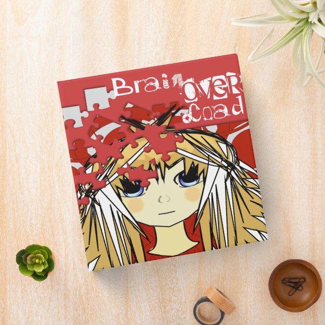 Cerveau sur charge mignonne Anime filles Classeur (In Situ)