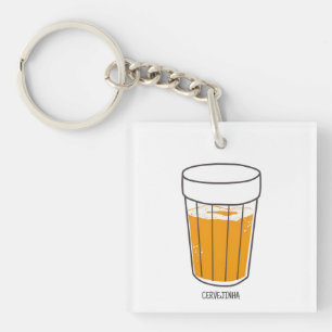 Cervejinha Beer Shirt – Funny Brazilian Beer Love Keychain