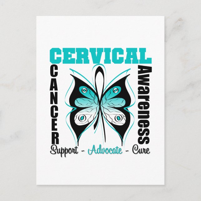 Cervical Cancer Awareness Butterfly Postcard (Front)