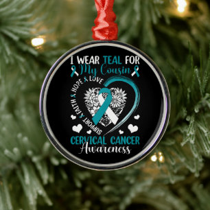 Cervical Cancer Awareness Metal Ornament