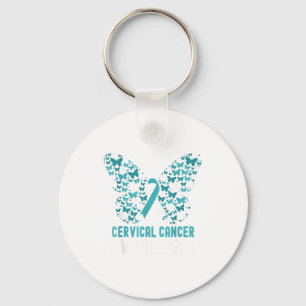 Cervical Cancer Awareness Month Butterfly Keychain