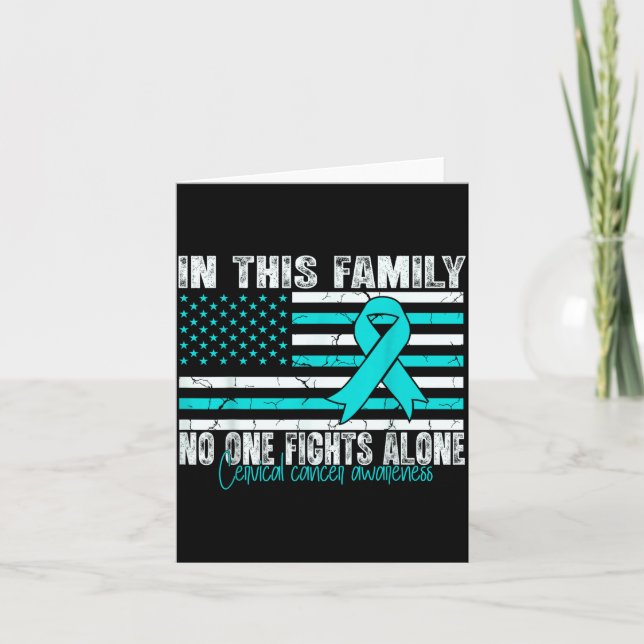 Cervical Cancer Awareness Women Men Cervical Cance Card (Front)