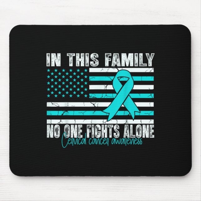 Cervical Cancer Awareness Women Men Cervical Cance Mouse Pad (Front)