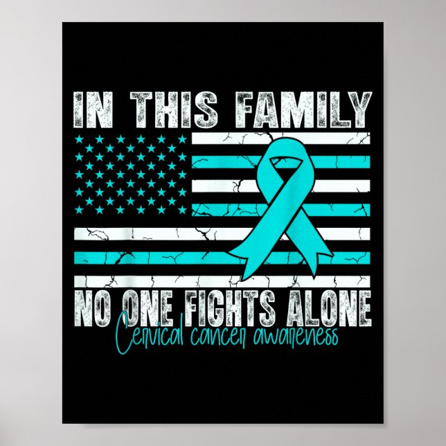 Cervical Cancer Awareness Women Men Cervical Cance Poster (Front)