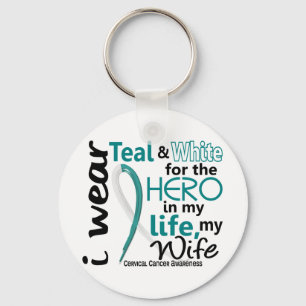 Cervical Cancer For My Hero My Wife 2 Keychain