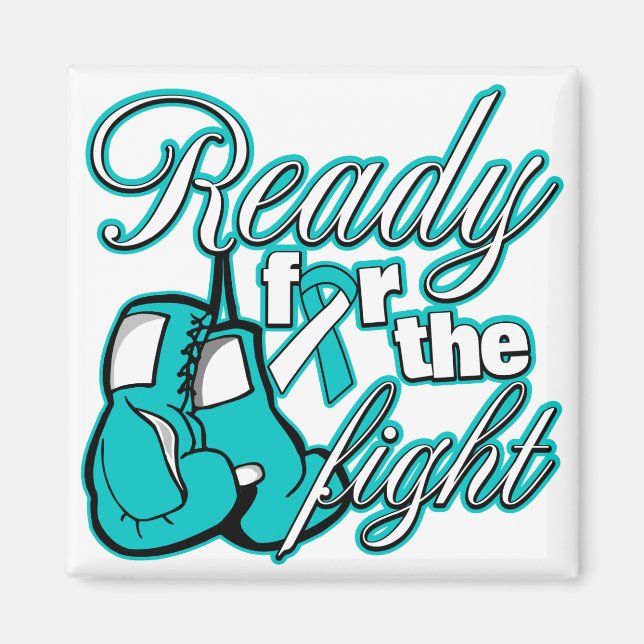 Cervical Cancer Gloves Ready For The Fight Magnet (Front)