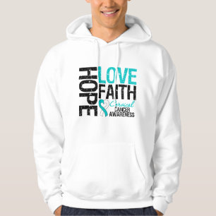 Cervical Cancer Hope Love Faith Hoodie