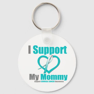 Cervical Cancer I Support My Mommy Keychain