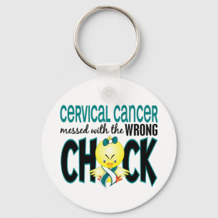 Cervical Cancer Messed With The Wrong Chick Keychain