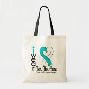 Cervical Cancer Ribbon For The Cure Tote Bag