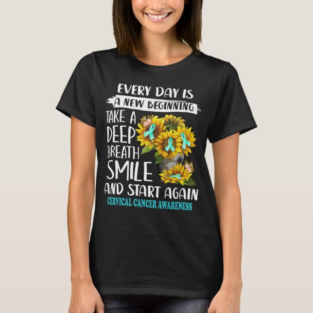 cervical cancer sunflower T-Shirt (Front)