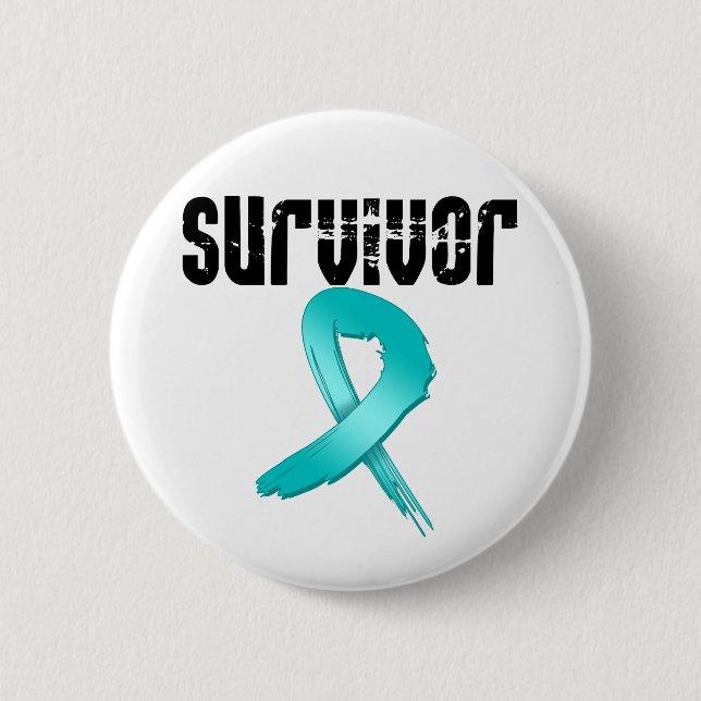 Cervical Cancer SURVIVOR 2 Inch Round Button (Front)