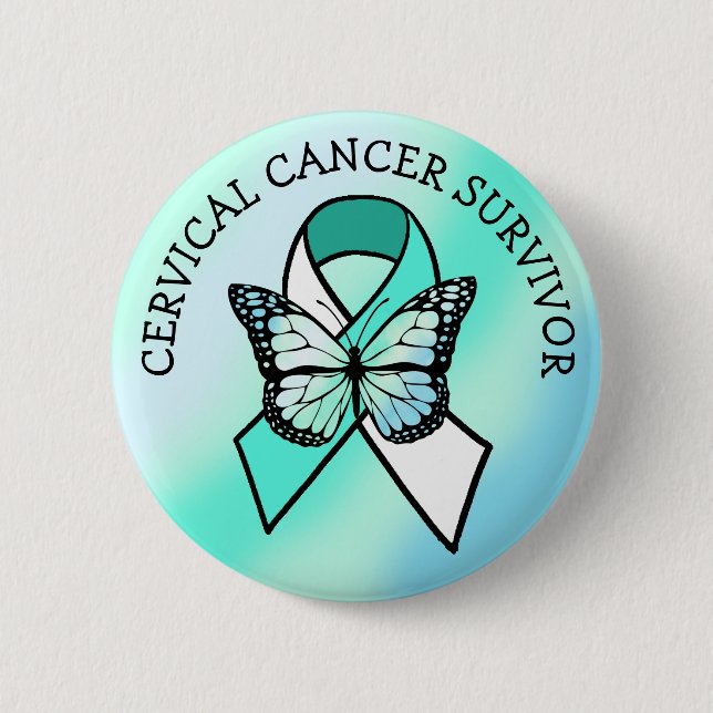   Cervical Cancer Survivor 2 Inch Round Button (Front)