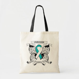 Cervical Cancer Survivor Butterfly Strength Tote Bag