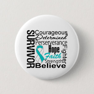 Cervical Cancer Survivor Collage 2 Inch Round Button