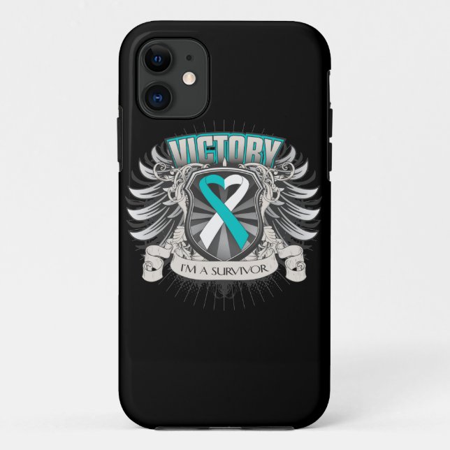 Cervical Cancer Victory Case-Mate iPhone Case (Back)
