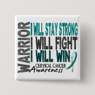 Cervical Cancer Warrior 2 Inch Square Button