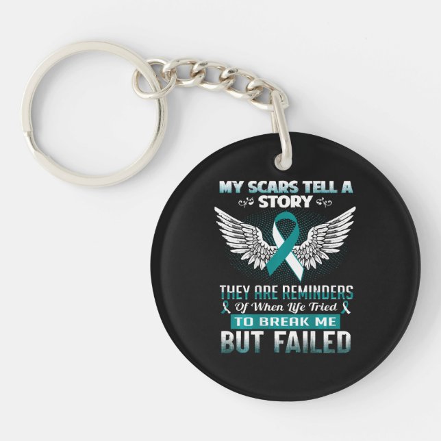 Cervical Cancer Women Keychain (Front)