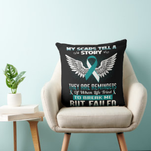 Cervical Cancer Women Throw Pillow