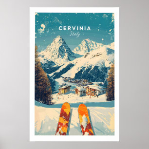Cervinia Wall Art Ski Print Italy 1