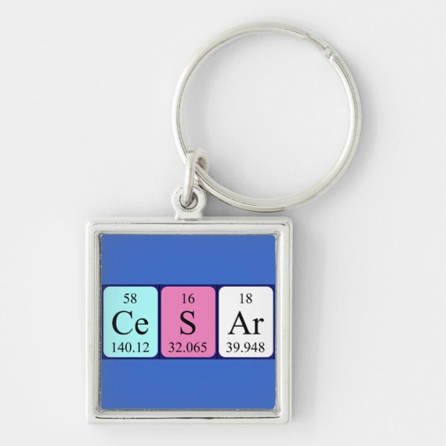 Cesar periodic table name keyring (Front)