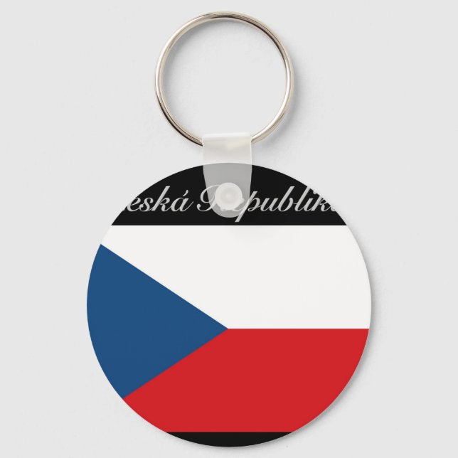 Česká republika vlajka keychain (Front)