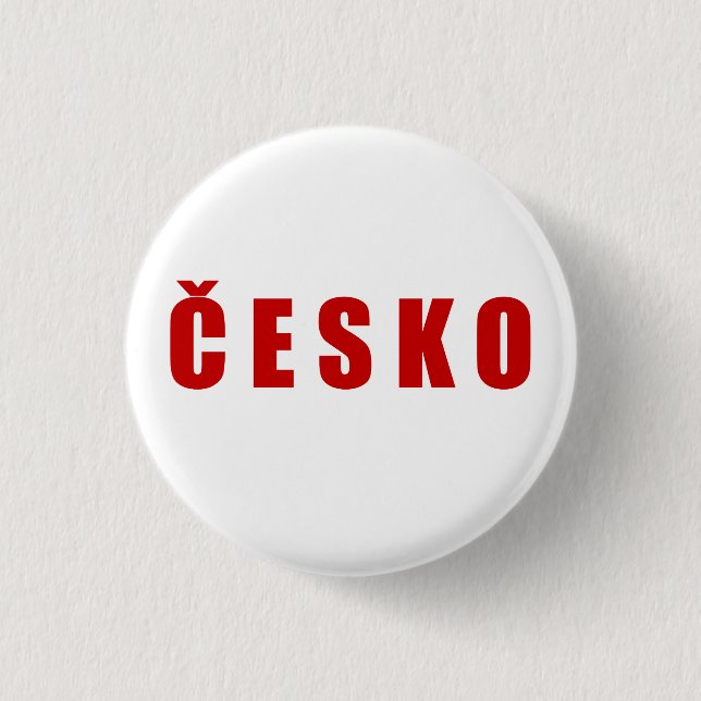 Cesko Czech Republic 1 Inch Round Button (Front)