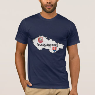 Československo 1918-1992 Vintage Map Distressed T-Shirt