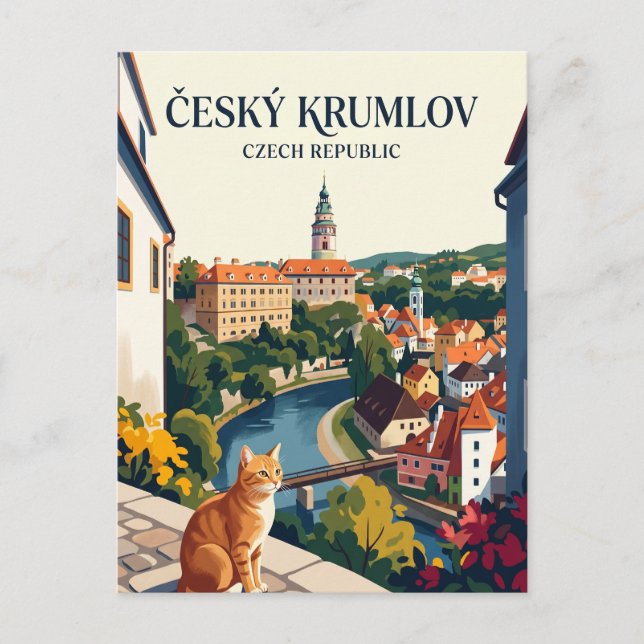 Cesky Krumlov Czech Republic Postcard (Front)