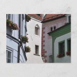 Cesky Krumlov old town postcard
