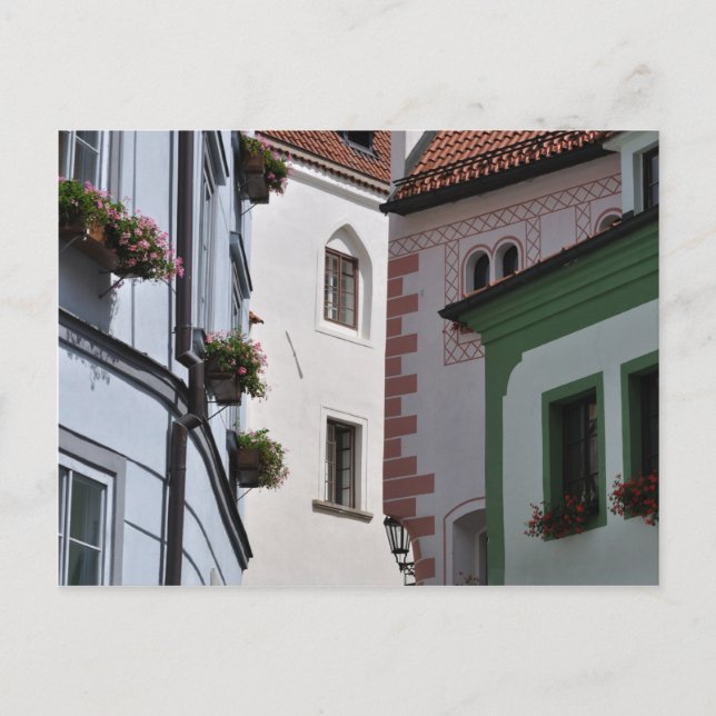 Cesky Krumlov old town postcard (Front)