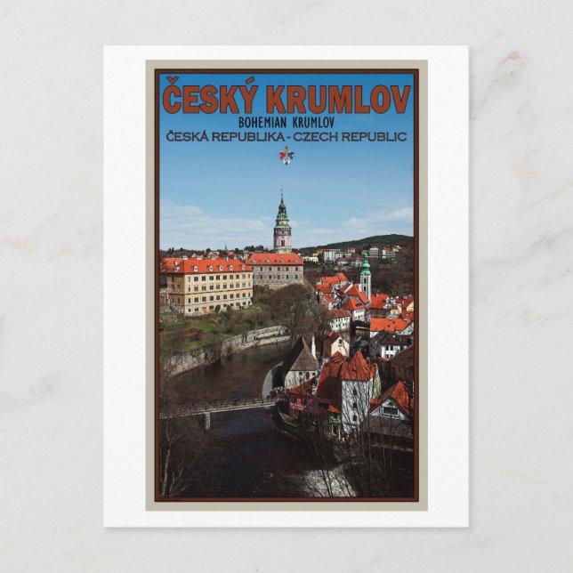 Cesky Krumlov - Vltava River Postcard (Front)