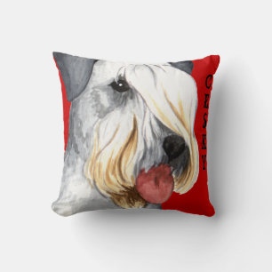 Cesky Terrier Colour Block Throw Pillow