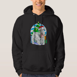 Cesky Terrier Dog Santa Christmas Tree Decor Hoodie