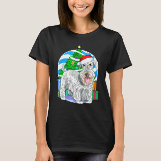 Cesky Terrier Dog Santa Christmas Tree Decor T-Shirt